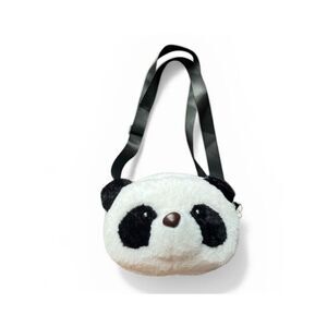 Plush Panda Bear Head Crossbody or Shoulder Bag Girls Small Cute Purse New
